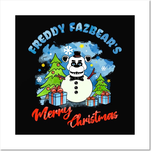 Freddy Fazbear Merry Christmas - Five night at freddy's Wall Art by Nine Tailed Cat